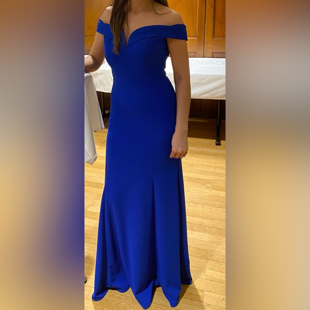 Formal Navy Blue Long Dress